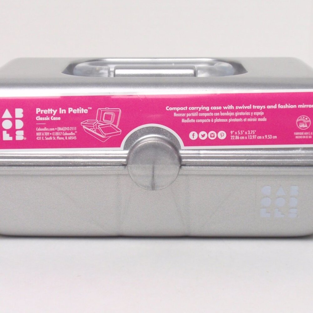 Pretty In Petite Caboodles Silver Brand New 9" x 5.5" x 3.75"
